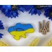 Набір для створення брошки вишитої бісером та бусинами «Україна».